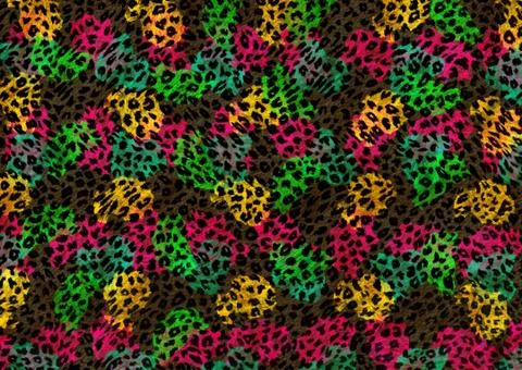 Abstract exotic leopard skin texture Stock Illustration