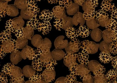 Abstract exotic leopard skin texture Stock Illustration