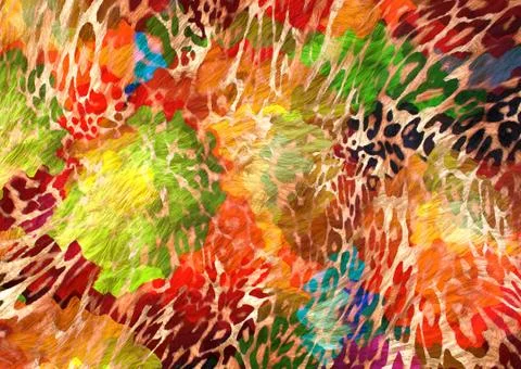 Abstract exotic leopard skin texture Stock Illustration