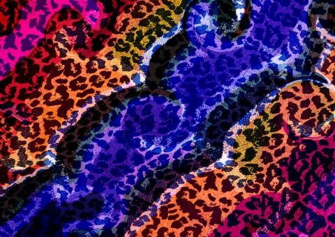 Abstract exotic leopard skin texture Stock Illustration