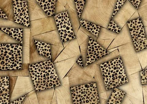 Abstract exotic leopard skin texture Stock Illustration