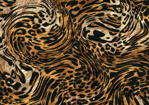 Abstract exotic leopard skin texture Stock Illustration