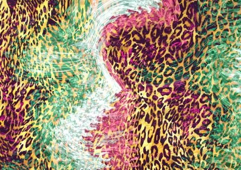 Abstract exotic leopard skin texture Stock Illustration