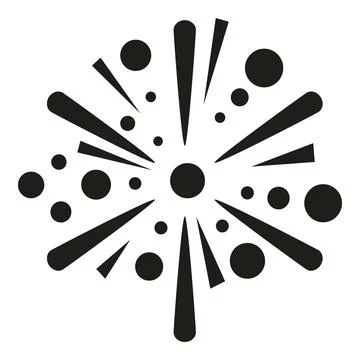 Abstract exploding fireworks burst icon celebrating explosion 스톡 일러스트
