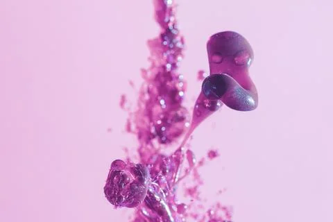 Abstract exploding fluid slime structure 库存照片