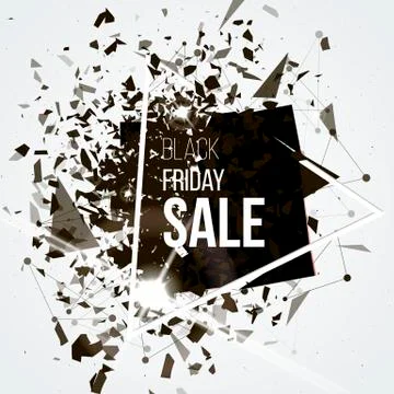 Abstract explosion background. Black friday poster. Card template. Big sale. Stock Illustration