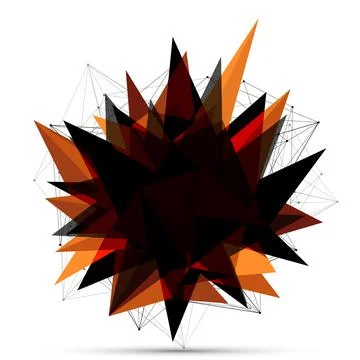Abstract explosion banner. Lines and Dots Connection Concept. Triangle banner Stock Illustration