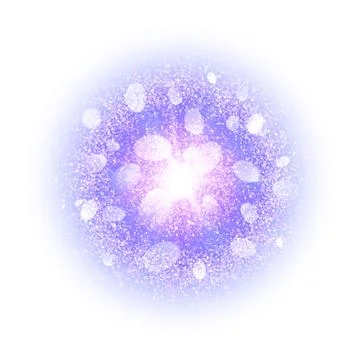 Abstract explosion with blue dust elements. Stock Illustration