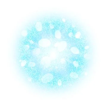 Abstract explosion with blue, white dust elements. Stock Illustration