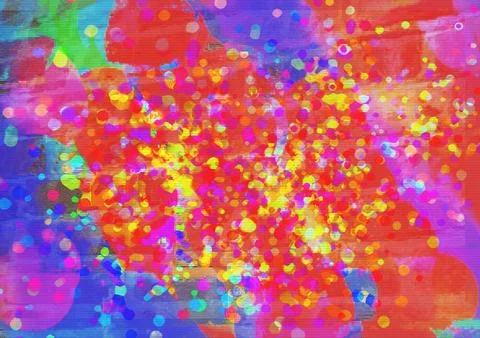 Abstract explosion of bright confetti and colorful dots across a textured b.. Stock Illustration