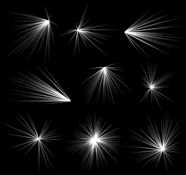 Abstract explosion, burst, rays, beams, flash, glitter, fireworks element Stock Illustration