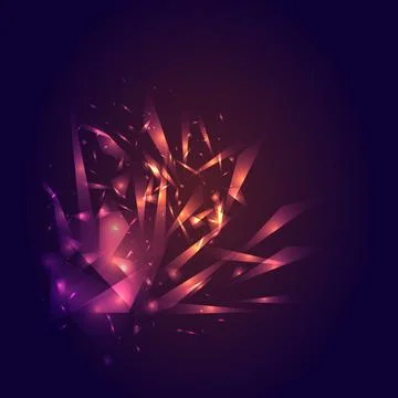 Abstract explosion cloud, broken planet background. Concept design of network Stock Illustration