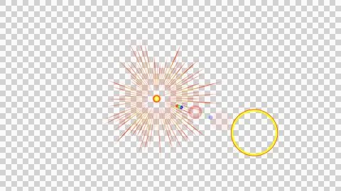 Abstract explosion design with vibrant orange rays on black background Illustrazione stock