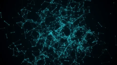 Abstract explosion of a digital plexus Stock Footage 128291167