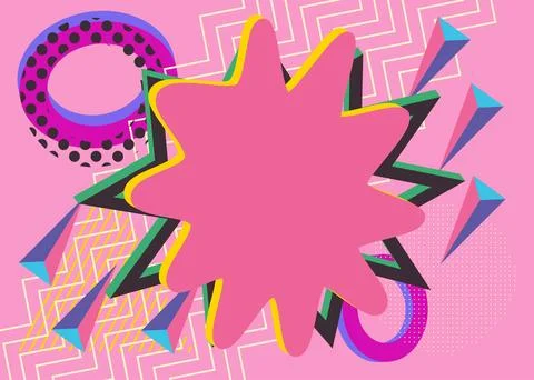 Abstract explosion geometric shapes background. Simple busy vibrant colors .. 스톡 일러스트