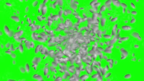 Abstract explosion graphic elements against a solid green background. Stock Footage 303859616