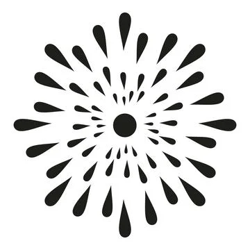 Abstract explosion icon representing burst or splash Ilustração Stock