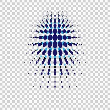 Abstract explosion particle burst effect with dynamic motion. Stock Illustration