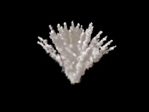 Abstract explosion of particles. Isolated on black background. Digital illust 스톡 일러스트