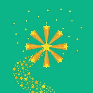 Abstract explosion of stars Illustrazione stock