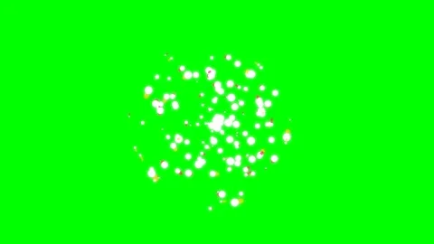 Abstract explosion of white glowing particles on a vibrant green background Stock Footage 341820761