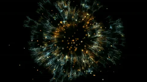Abstract explosive flower light pattern background,firework element backdrop. Stock Footage 797016