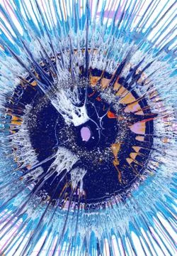 Abstract expressionism painting - Dramatic Blue Stock Illustration