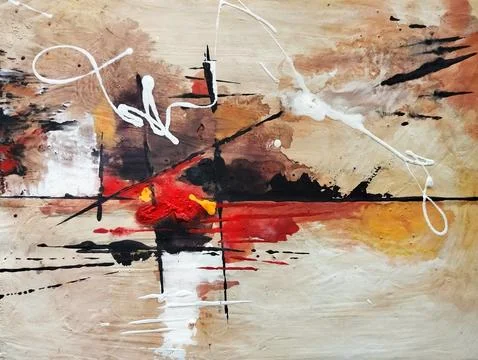 Abstract expressionism painting Stock Illustration