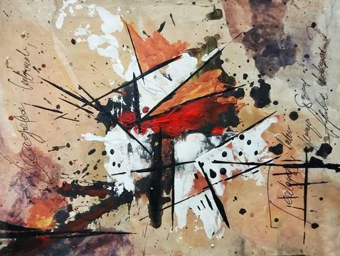 Abstract expressionism painting Stock Illustration