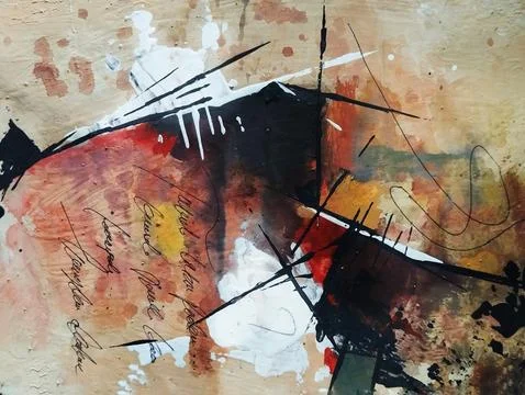 Abstract expressionism painting Stock Illustration