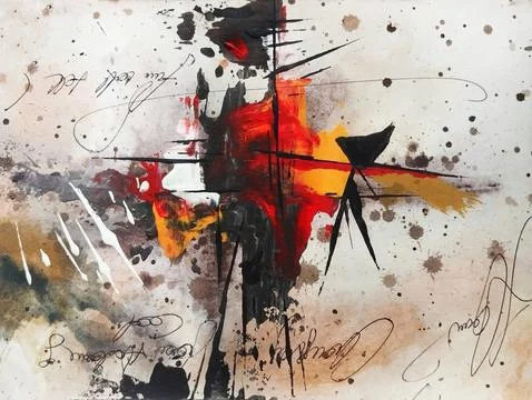 Abstract expressionism painting Stock Illustration