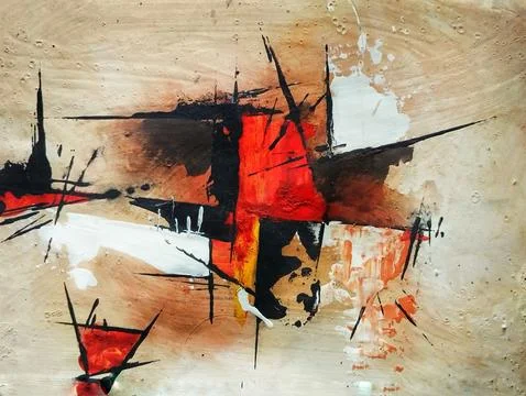 Abstract expressionism painting Stock Illustration