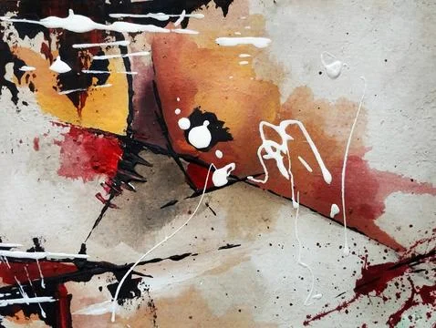 Abstract expressionism painting Stock Illustration