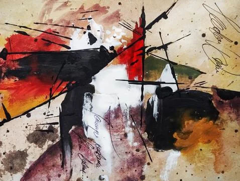 Abstract expressionism painting Stock Illustration