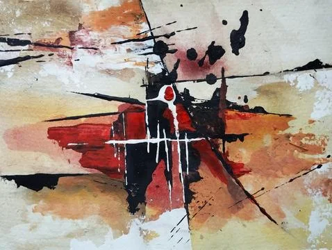 Abstract expressionism painting Stock Illustration
