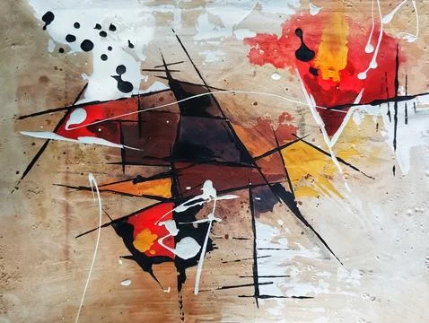 Abstract expressionism painting Stock Illustration