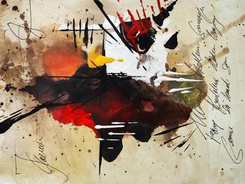Abstract expressionism painting Stock-Illustration