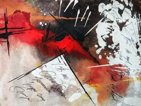 Abstract expressionism painting Stock Illustration