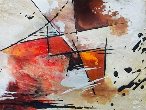 Abstract expressionism painting Stock Illustration