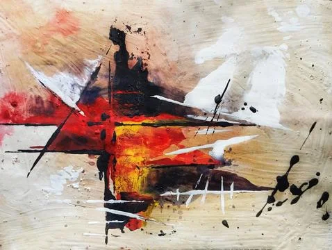 Abstract expressionism painting Stock Illustration
