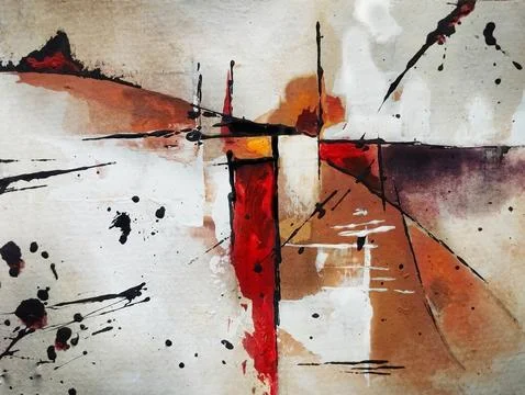 Abstract expressionism painting Stock Illustration