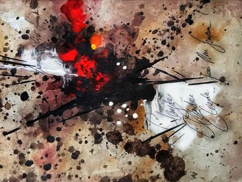 Abstract expressionism painting Stock Illustration