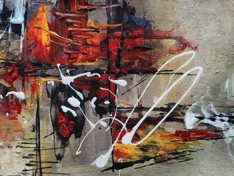 Abstract expressionism painting Stock Illustration