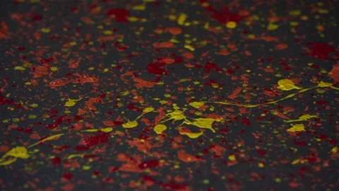 Abstract expressionism painting on Pollock technique with colorful inks Stock Footage 150572815