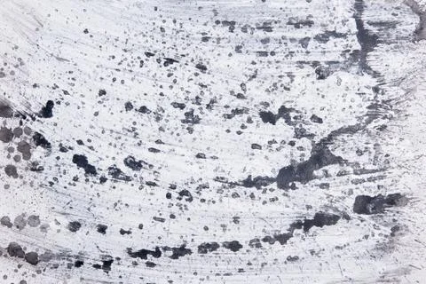 Abstract expressionism pattern. Style of drip painting. Black and white paint 库存照片