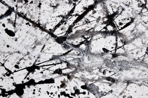 Abstract expressionism pattern. Style of drip painting. Black and white paint 库存照片