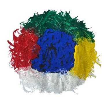 Abstract expressionism round color Stock Illustration