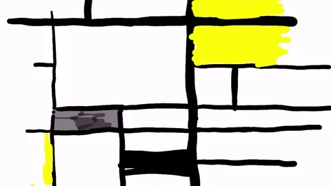 Abstract Expressionist Shapes Animation Stock Footage 334577128