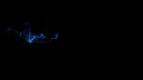 Abstract extended Blue Light data in digital space.  Futuristic Information Tech Stock Footage 99577340