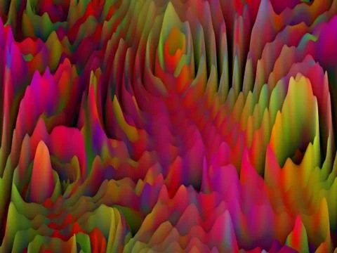 Abstract  Extraterrestrial Mountain Range Pattern -  Seamless Background Stock Illustration